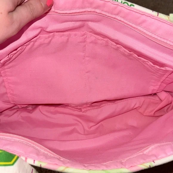 John Deere Pink and Green Patchwork Tote Bag - Picture 7 of 7